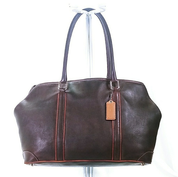 Coach Handbags - Coach Brown Leather Tote Satchel Bag